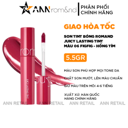 Son Tint Bóng Romand Juicy Lasting Tint 06 Fig Fig - Màu Hồng Tím