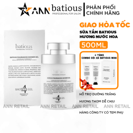 Sữa Tắm Trắng Da Batious Hương Nước Hoa 500ml - Tặng Set Gội Xả Batious Mini