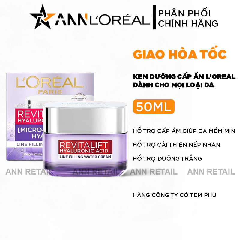 25814_1_20241123161018-1.png Kem Dưỡng Siêu Cấp Ẩm Loreal Paris Revitalift Hyaluronic Acid Line Filling Water 50ml - 6923700981209