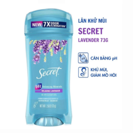 Lăn Khử Mùi Secret Giảm Tiết Mồ Hôi Hương Lavender Dễ Chịu 73g - Lăn Khử Mùi Cho Nữ - 037000204688