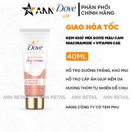 Kem Khử Mùi Dưỡng Trắng Dove 3% Niacinamide + 10x Vitamin C&E 40ml