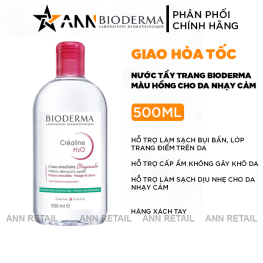 Nước Tẩy Trang Bioderma Màu Hồng Sensibio H2O 500ml Dành Cho Da Nhạy Cảm