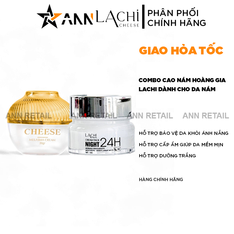 25830_1_20241201170753-2.png Combo Kem Face Giảm Nám Trắng Da Lachi Cheese (Kem Face Nám 20g + Kem Face Ban Đêm 24H 10g) NT Cosmetics - CBKFNLC