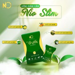 Kẹo Gôm Nioslim Thơm Ngon 15 gói - Tặng 1 Hộp Viên Uống Rau Củ - NIOSLIM01