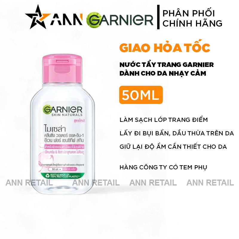 25856_1_20241210165951-1.png Nước Tẩy Trang Garnier Nắp Hồng Micellar Cleansing Water Cho Da Nhạy Cảm 50ml - 8935274642620