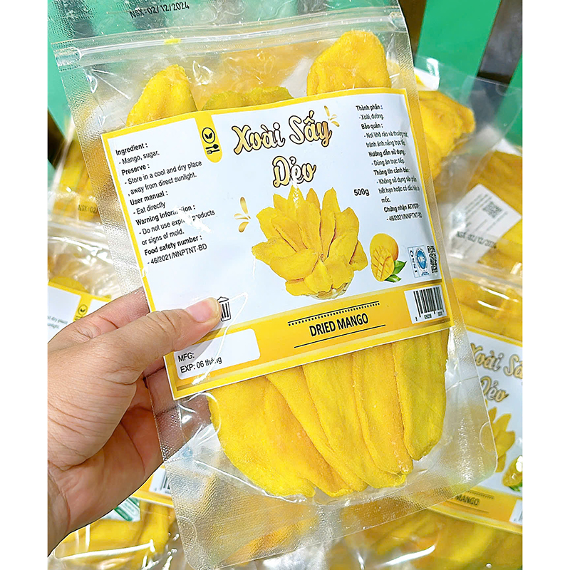 Xoài Sấy Dẻo Túi Zip Thơm Ngon 500g Xoài Sấy Dẻo Túi Zip Thơm Ngon 500g