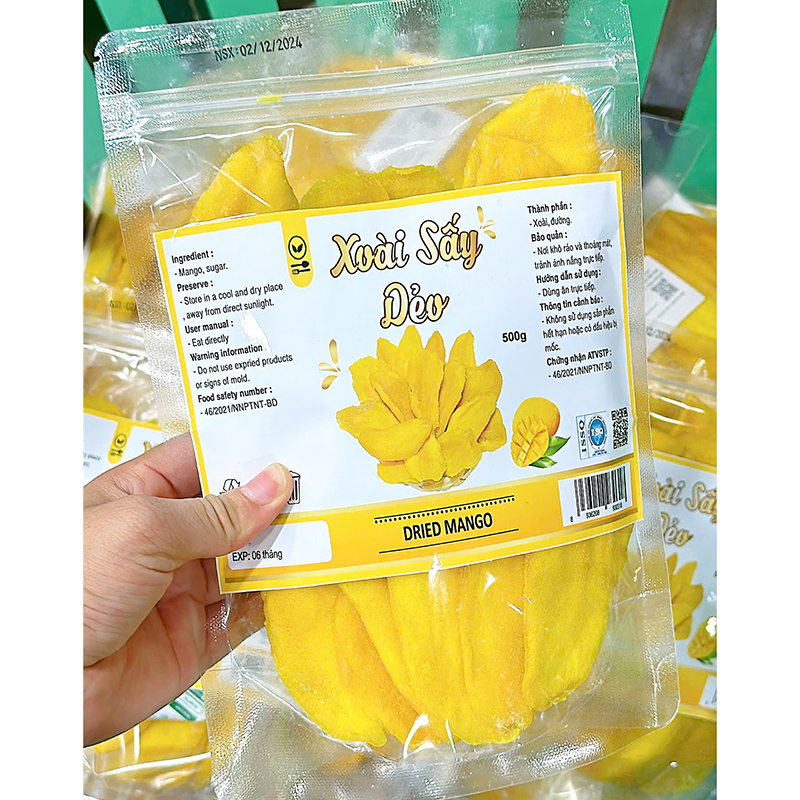 Xoài Sấy Dẻo Túi Zip Thơm Ngon 500g Xoài Sấy Dẻo Túi Zip Thơm Ngon 500g