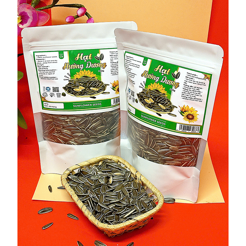 Hạt Hướng Dương Túi Zip Trắng Sữa 350g Hạt Hướng Dương Túi Zip Trắng Sữa 350g