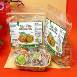 Kẹo Dừa Cuộn Bánh Phồng Thơm Ngon Túi Zip 500g - KDCNP500