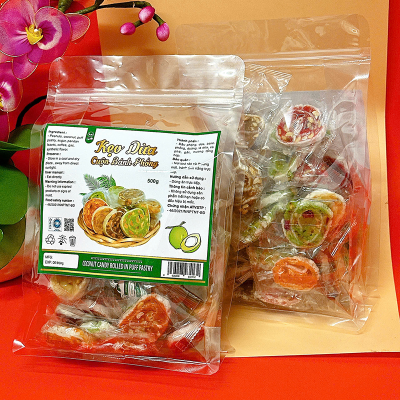25875_z6125813337501-26c3fa74f197d555d2c7193895869639_20241214151017-3.jpg Kẹo Dừa Cuộn Bánh Tráng Mix 7 Vị Thơm Ngon - Túi Zip 500g - KDCNP500