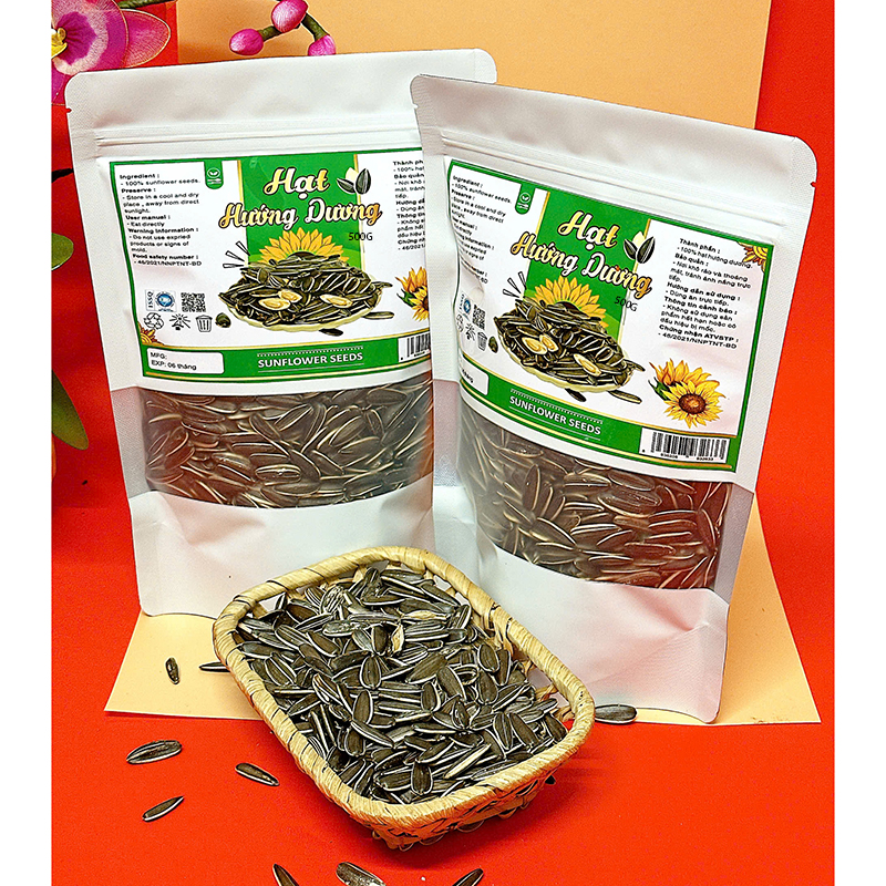 Hạt Hướng Dương Túi Zip Trắng Sữa 500g Hạt Hướng Dương Túi Zip Trắng Sữa 500g