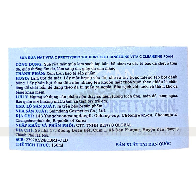 Giá sỉ sữa Rửa Mặt Prettyskin The Pure Jeju Tangerine Vita C Cleansing Foam 150ml Giá sỉ sữa Rửa Mặt Prettyskin The Pure Jeju Tangerine Vita C Cleansing Foam 150ml