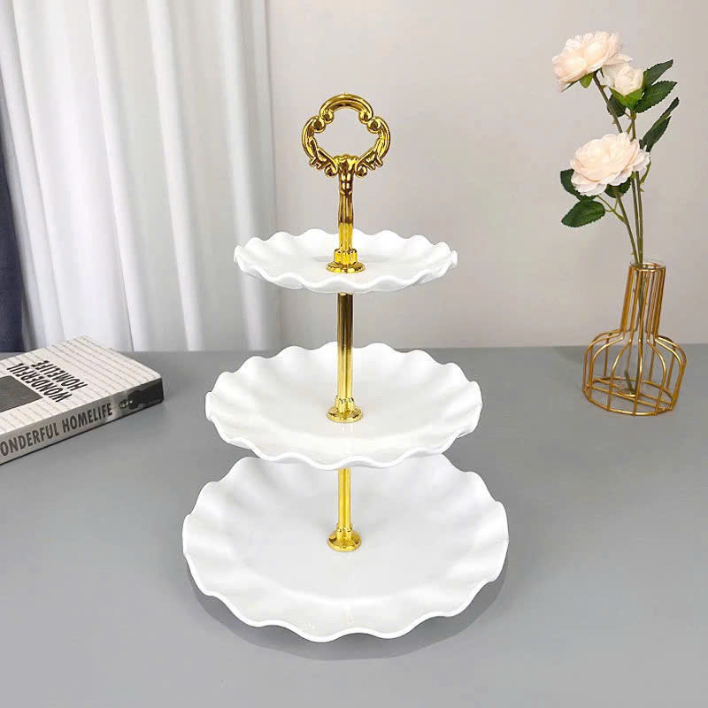 25952_z6219477410048-c194fc4775fc6ab8c9ac8d493abe74cb_20250115161431-2.jpg Khay Nhựa Hoa Trắng 3 Tầng - Khay Đựng Mứt Bánh Kẹo Tết 34x25cm - KDM3THT