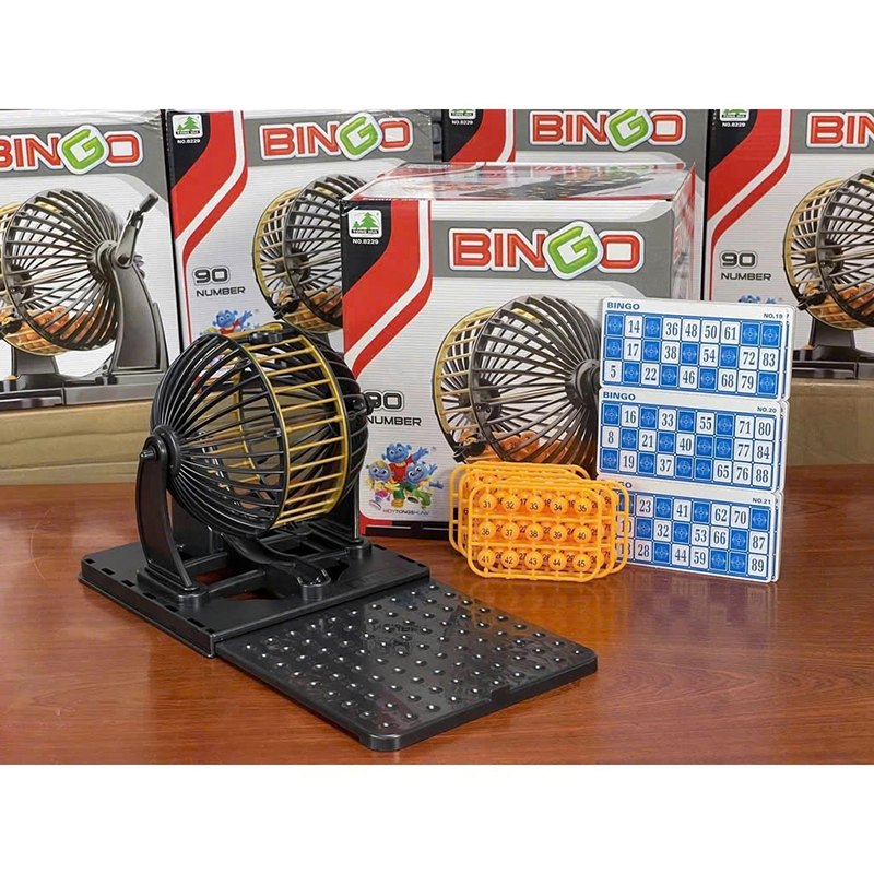 25976_z6225752917382-8644767ff7ce71b12411a3067c669954_20250117144119-2.jpg Bộ Đồ Chơi Lô Tô Size To - Loto Bingo 90 Số Có Tờ Thẻ Dò Và Lồng Quay Xổ Số Dịp Tết 25×25cm - BDCLTST01