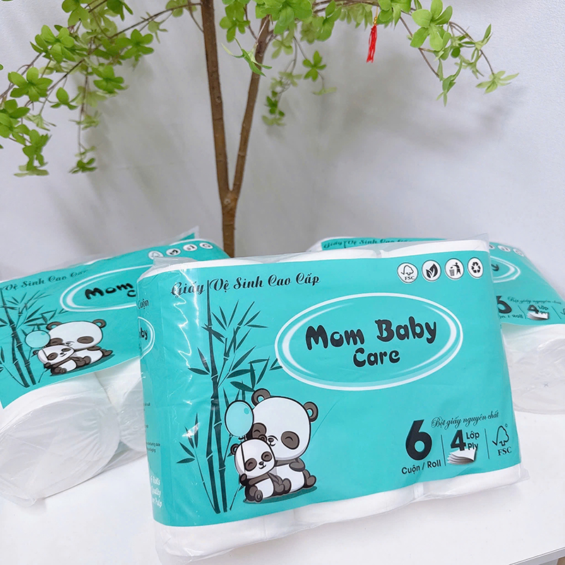 Combo 2 Túi 6 Cuộn Giấy Vệ Sinh Mombaby Xanh - Giấy Cuộn Đa Năng Combo 2 Túi 6 Cuộn Giấy Vệ Sinh Mombaby Xanh - Giấy Cuộn Đa Năng