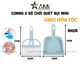Combo 2 Bộ Chổi Quét Bụi Mini - Chổi Quét Bụi Bàn Phím Ban Thờ 19x13cm - CQBMN01
