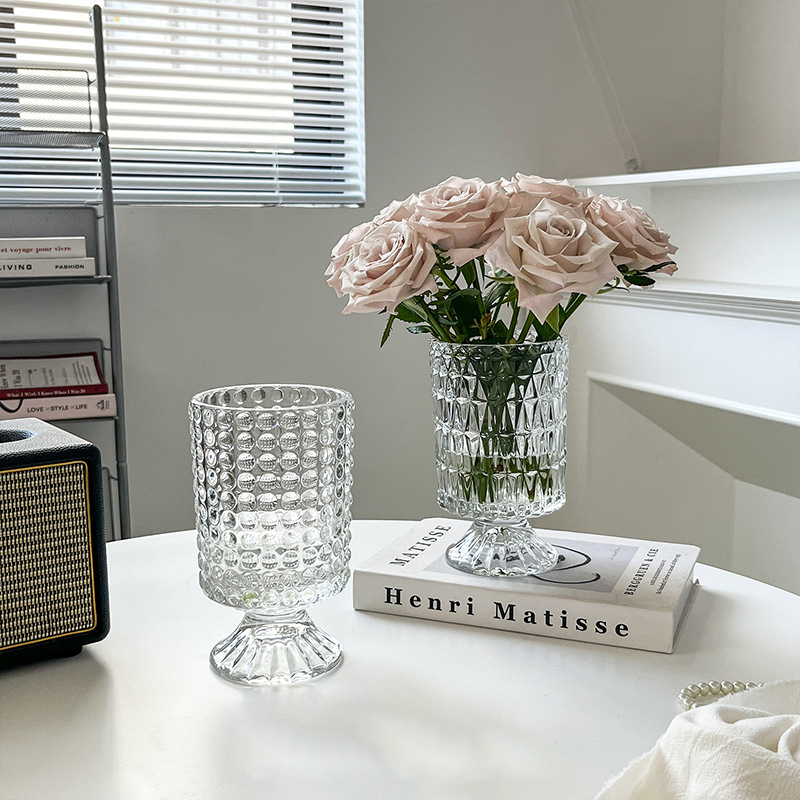 26007_o1cn01nghv082hq760utm0w-2216608619201-0-cib_20250120113156-2.jpg Bình Hoa Thủy Tinh - Lọ Hoa Mang Phong Cách Châu Âu Sang Trọng 19x10.5cm - BHTT04