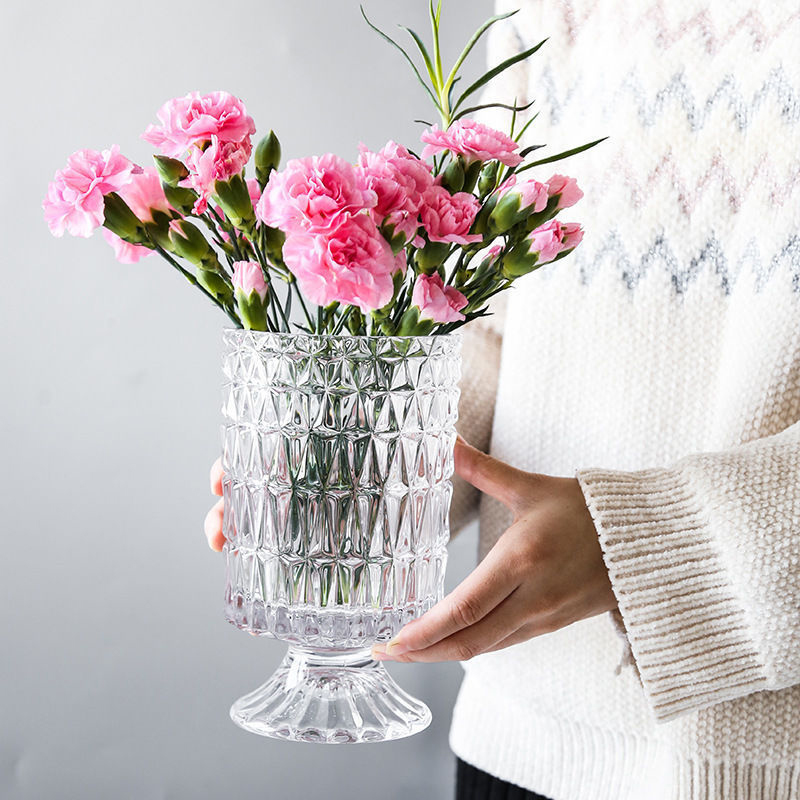 26007_o1cn01zohbc625zw25aqv5o-2212838567598-0-cib_20250120113157-2.jpg Bình Hoa Thủy Tinh - Lọ Hoa Mang Phong Cách Châu Âu Sang Trọng 19x10.5cm - BHTT04