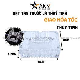 Gạt Tàn Thuốc Thủy Tinh - Gạt Tàn Thuốc Lá Vuông 11x11x3.5cm - GTT01