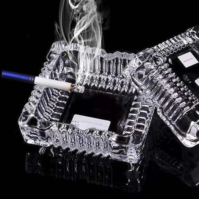 Gạt Tàn Thuốc Thủy Tinh - Gạt Tàn Thuốc Lá Vuông 11x11x3.5cm Gạt Tàn Thuốc Thủy Tinh - Gạt Tàn Thuốc Lá Vuông 11x11x3.5cm