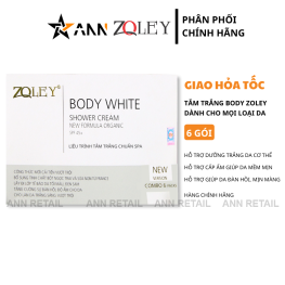 Tắm Trắng Body Zoley Shower Cream 6 Gói/Hộp- Liệu Trình Tắm Trắng Chuẩn Spa