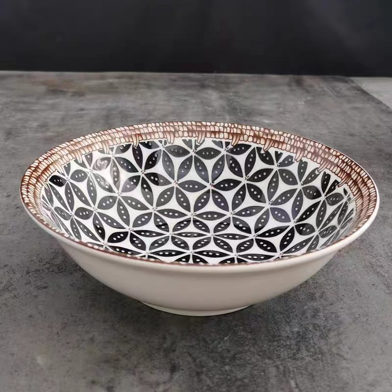 Tô Sứ Hình Nón Họa Tiết Vẽ Bằng Tay Cao Cấp 20x20x8cm Tô Sứ Hình Nón Họa Tiết Vẽ Bằng Tay Cao Cấp 20x20x8cm