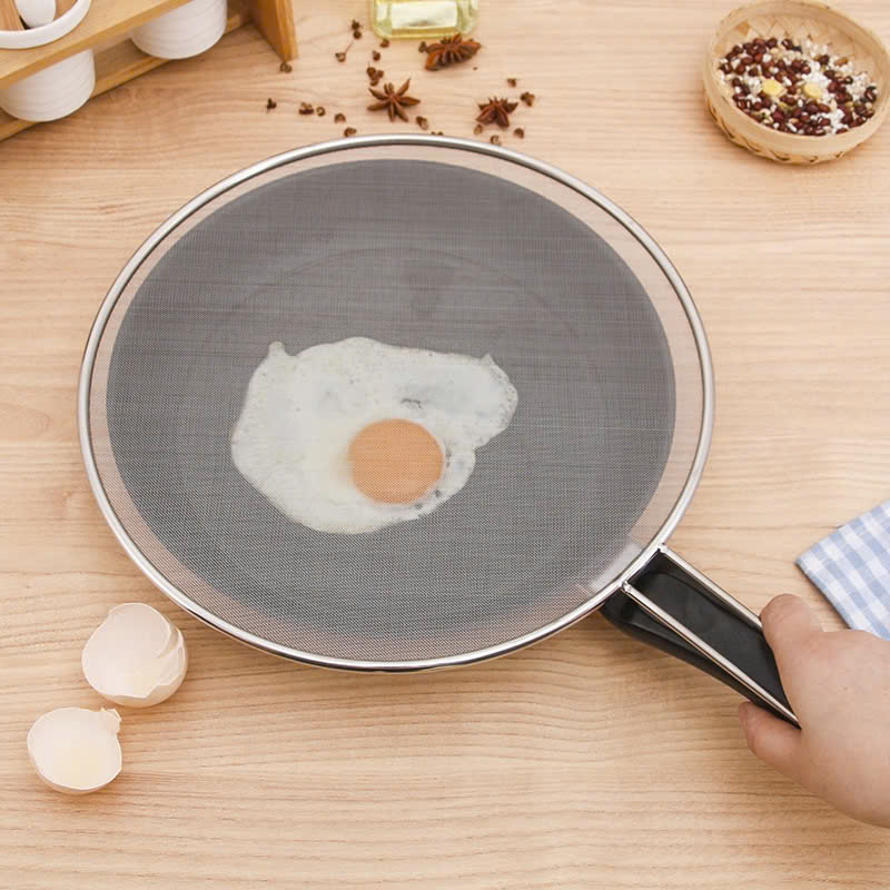 Nắp Đậy Chảo Bằng Lưới Inox Dạng Tròn Tránh Văng Dầu 29cm Nắp Đậy Chảo Bằng Lưới Inox Dạng Tròn Tránh Văng Dầu 29cm