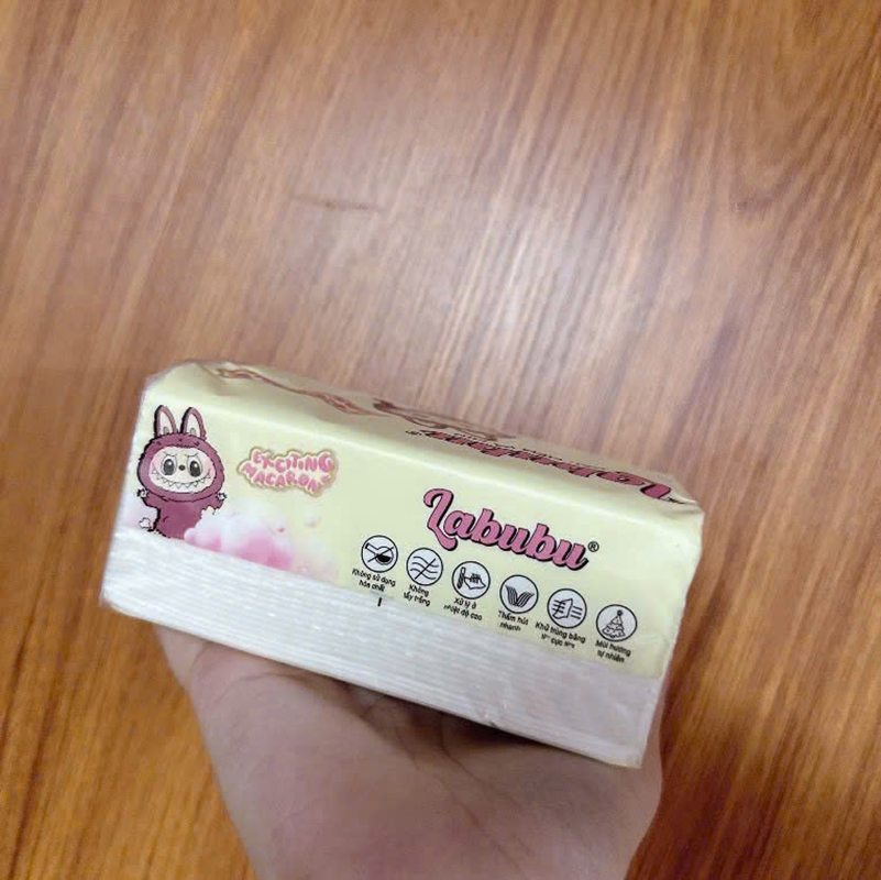 26086_z6251641215680-1780a361eb876a82072791159341b287_20250206104205-2.jpg Set 10 Gói Túi Khăn Giấy Rút 4 Lớp 300 Tờ Cao Cấp - Khăn Giấy Rút Labubu Đa Năng 12x18cm - KGR02