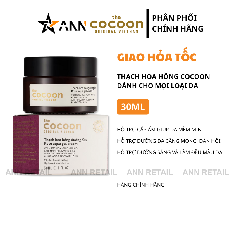 26100_25_20250319180326-1 Thạch Hoa Hồng Cocoon Rose Aqua Gel Cream Giúp Dưỡng Ẩm Da 30ml