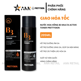Nước Hoa Hồng B3 Multi Active Toner Prettyskin Chính Hãng 205ml