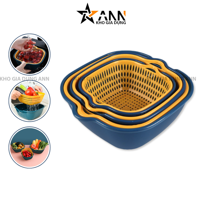 26198_2_20250401111348.png Bộ Rổ 6 Món Kèm Chậu Chất Liệu Nhựa Cao Cấp - Bộ Thau Rổ Đựng Rau Củ Quả 25x25x10cm, 21x21x8cm, 17x17x7cm - RCDRC01
