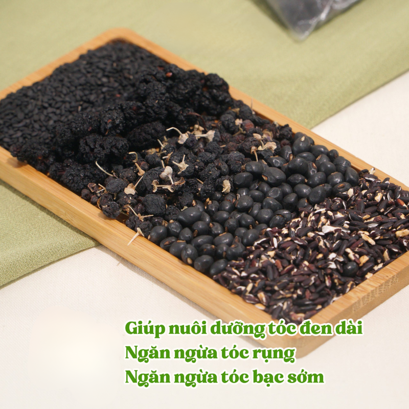 Trà Ngũ Hắc Mè Đen Túi Zip 150g 10 Gói Trà Ngũ Hắc Mè Đen Túi Zip 150g 10 Gói