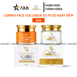 Combo 2 Hộp Kem Face Ngày Đêm Collagen X3 TN Đông Trùng Hạ Thảo Mỹ Phẩm Đông Anh 15g - Phiên Bản Mới - CBFACEX3MOI