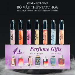 Bộ Dùng Thử Nước Hoa Charme Màu Tím 7 Mẫu (4 Mùi Nam & 3 Mùi Nữ) Dung Tích 3ml/Chai - CHARMEKIT7TIM