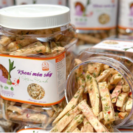 Khoai Môn Sấy Mắm Hành Thơm Ngon Hộp 500g - KMSMHH500G