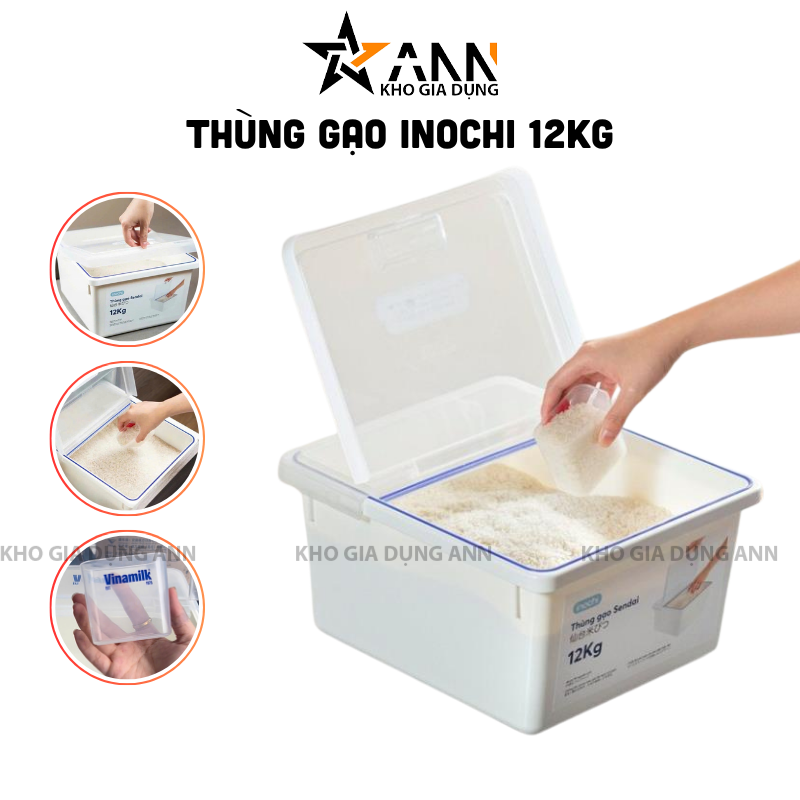 26433_1_20250611115037.png Thùng Đựng Gạo Inochi 12Kg - Thùng Đựng Gạo Chống Côn Trùng Bụi Bẩn Kèm Cốc - TDG02