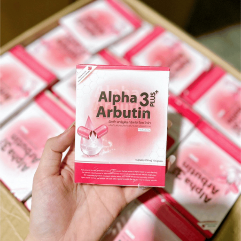 26445_22_20250621104428-1.png Viên Bột Kích Trắng Body Kyra Alpha Arbutin 3 Plus+ Thái Lan Phiên Bản Mới - Hộp 10 Viên - VBKTKRPBM