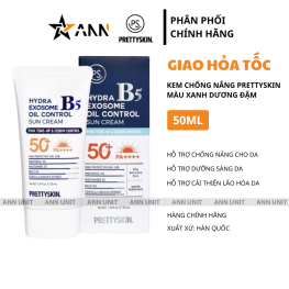 Kem Chống Nắng B5 PrettySkin 50ml Màu Xanh Dương Đậm - Hỗ Trợ Chống Nắng Dưỡng Sáng Cải Thiện Lão Hóa Da