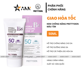 Kem Chống Nắng B5 PrettySkin 50ml Màu Tím - Hỗ Trợ Chống Nắng Dưỡng Sáng Cải Thiện Lão Hóa Da - 8800248332923