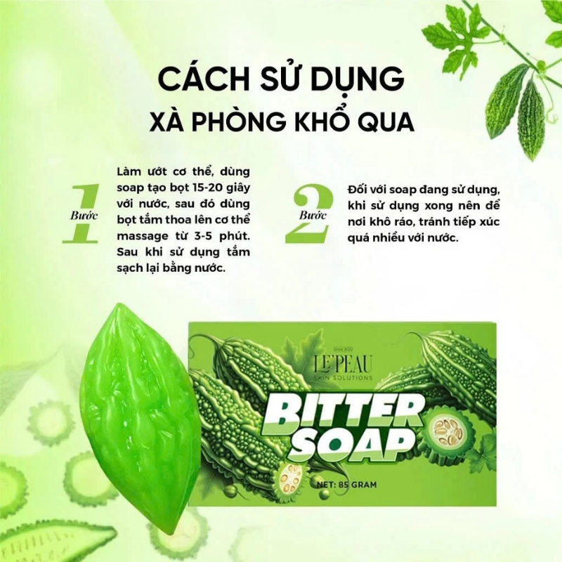 Nguồn sỉ xà Bông Tắm Trắng Body Khổ Qua Bitter Soap Le Peau 85g Nguồn sỉ xà Bông Tắm Trắng Body Khổ Qua Bitter Soap Le Peau 85g