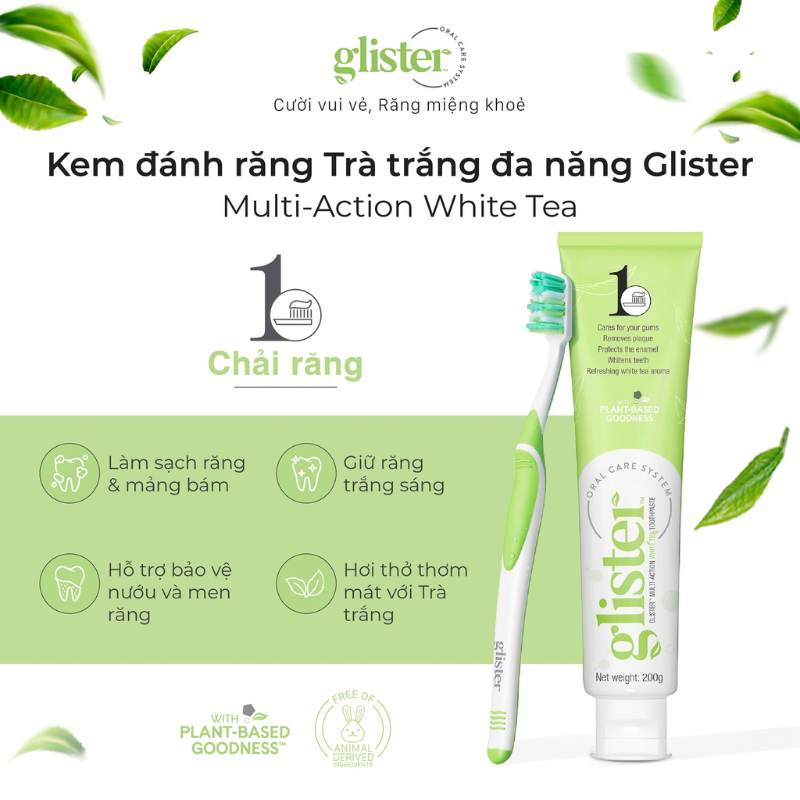 Kem Đánh Răng Amway Glister 200g Màu Xanh Lá - Hỗ Trợ Làm Sạch Mảng Bám Giúp Hơi Thở Thơm Mát Kem Đánh Răng Amway Glister 200g Màu Xanh Lá - Hỗ Trợ Làm Sạch Mảng Bám Giúp Hơi Thở Thơm Mát