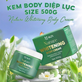 Kem Body Diệp Lục Mq Skin 500g - Kem Body Mqskin Nature Whitening Body Cream Chính Hãng - KBDLMQSKIN500G