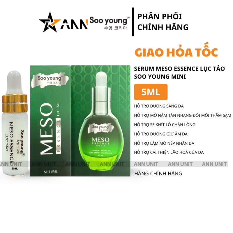 26564_1_20250812175305.png Serum Meso Essence Lục Tảo Soo Young Mini 5ml - Dành Cho Da Nám - 8938532152022MINI5ML