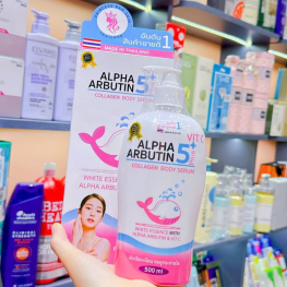 Sữa Dưỡng Thể Alpha Arbutin 5Plus+ Vit C Collagen Body Serum Princess Bkk Skin ThaiLand 500ml Có Tem - 8859389307765
