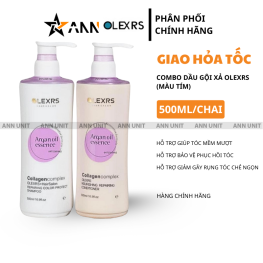 Combo Gội Xả Olexrs Argan Oil Essence Màu Tím 500ml - CBGXOMT