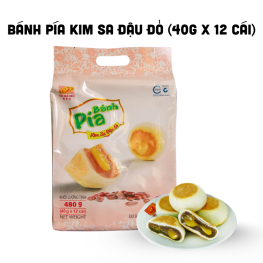 Bánh Pía Kim Sa Đậu Đỏ Tân Huê Viên Thơm Ngon 480g (40g x 12 cái) - 8936014311608