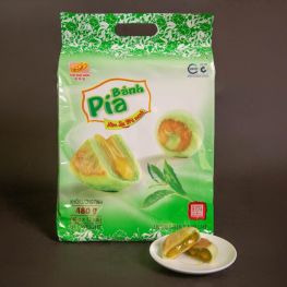 Bánh Pía Kim Sa Trà Xanh Tân Huê Viên Thơm Ngon 480g (40g x 12 cái) - 8936014311585