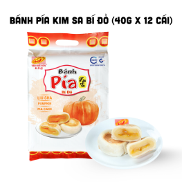 Bánh Pía Kim Sa Bí Đỏ Tân Huê Viên Thơm Ngon 480g (40g x 12 cái) - 8936014316603