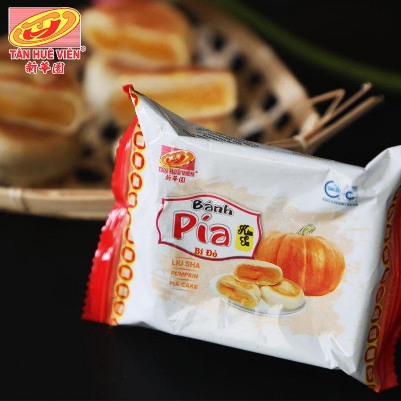 Nguồn sỉ bánh Pía Kim Sa Bí Đỏ Tân Huê Viên Thơm Ngon 480g (40g x 12 cái) Nguồn sỉ bánh Pía Kim Sa Bí Đỏ Tân Huê Viên Thơm Ngon 480g (40g x 12 cái)