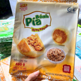 Bánh Pía Chà Bông Trứng Muối Tân Huê Viên Thơm Ngon 480g (40g x 12 cái) - 8936014311813